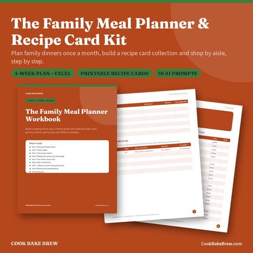 The Family Meal Planner & Recipe Card Kit cover