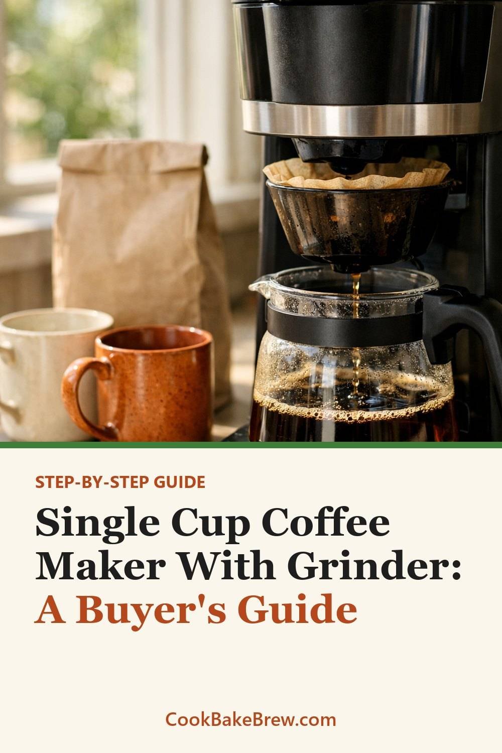Coffee Maker Buyer's Guide: What to Check. The list includes How many cups do you make, Measure your counter, Check cleaning steps.